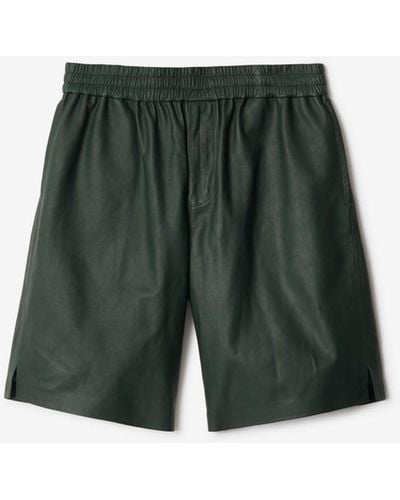 Burberry Leather Shorts - Green