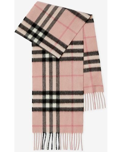 Burberry Check Cashmere Scarf - Pink