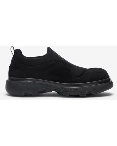 Burberry Suede Foam Sneakers - Black