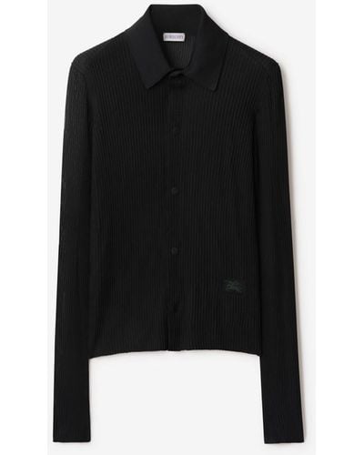 Burberry Rib Knit Shirt - Black