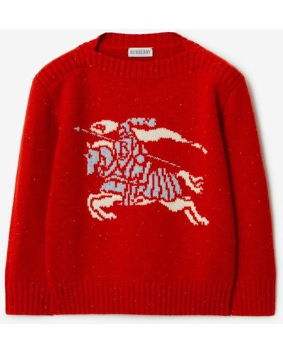 Burberry Ekd Wool Cashmere Sweater - Red