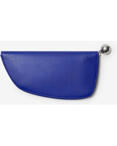 Burberry Large Shield Zip Wallet - Blue