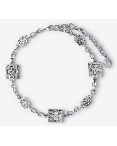 Burberry Rose Monogram Necklace - Metallic