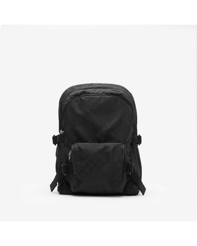 Burberry Check Jacquard Backpack - Black