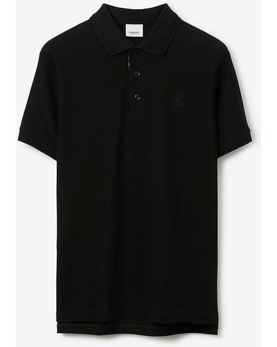 Burberry Monogram Motif Polo Shirt - Black