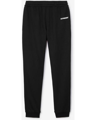 Burberry Pantalon de jogging en coton - Noir