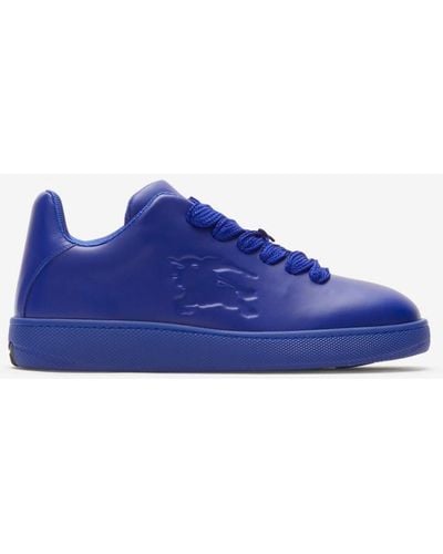 Burberry Leather Box Sneakers - Blue