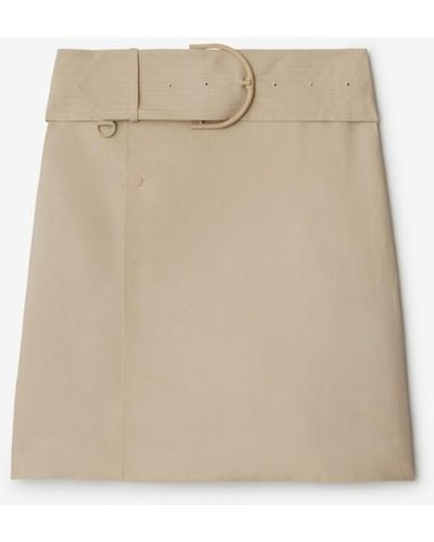 Burberry Canvas Trench Skirt - Natural