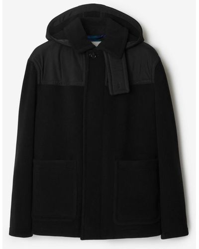 Burberry Wool Duffle Coat - Black