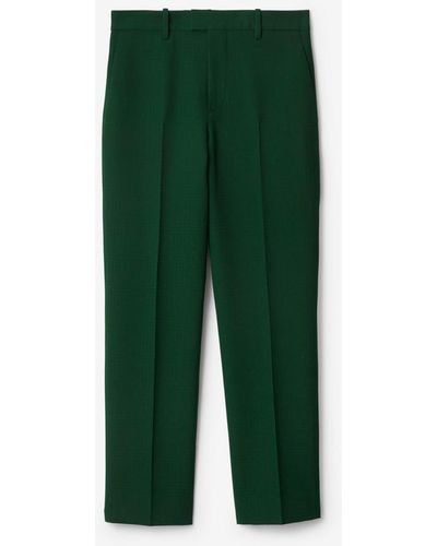 Burberry Pantalon tailleur en laine - Vert
