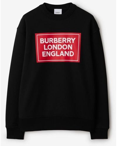 Burberry Logo Cotton Blend Sweatshirt - Black