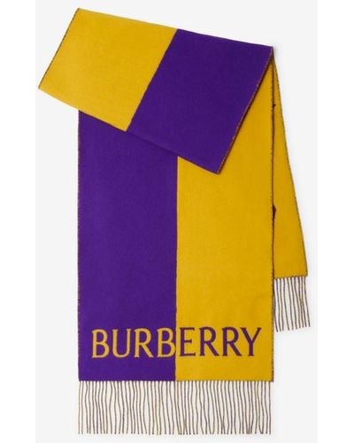 Burberry Schal aus Wolle und Kaschmir mit EKD-Motiv - Mehrfarbig