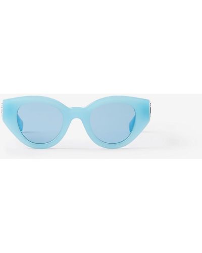 Cat-eye Frame Lola Sunglasses in Topaz Blue - Women | Burberry® Official