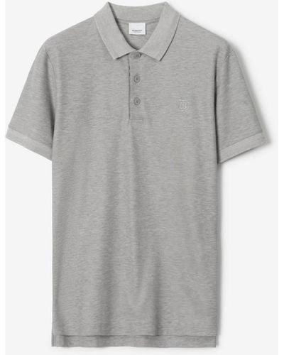 Burberry Cotton Polo Shirt - Gray