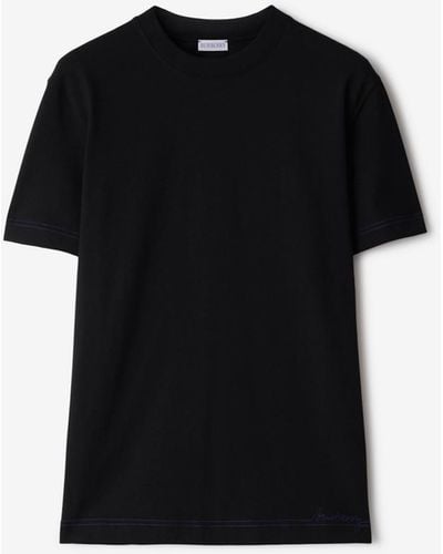 Burberry T-shirt en coton - Noir