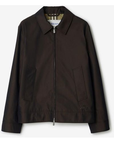 Burberry Cotton Harrington Jacket - Black