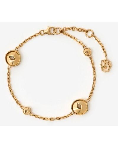 Burberry Hollow Medallion Bracelet - Metallic