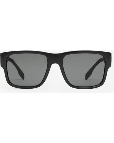 Burberry Logo Detail Square Frame Sunglasses - Gray