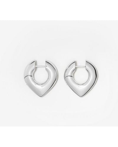 Burberry Thorn Hoop Earrings - White