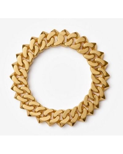 Burberry Thorn Cuban Chain Bracelet - Metallic