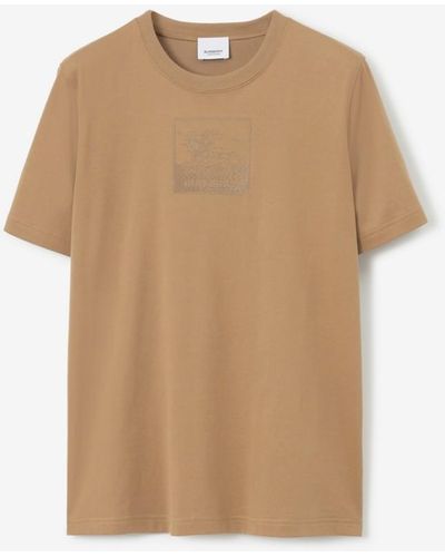 Burberry Baumwoll-T-Shirt - Natur