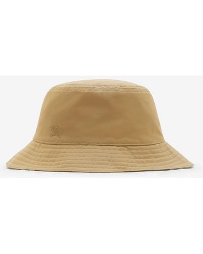 Burberry Reversible Cotton Bucket Hat - Natural