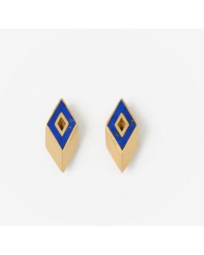 Burberry Lapis Hollow Stud Earrings - Blue