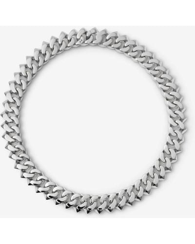 Burberry Thorn Cuban Chain Necklace - Metallic