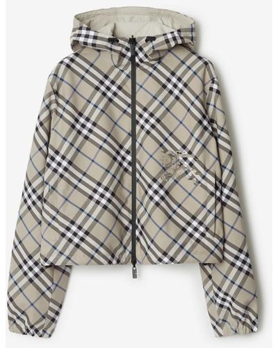 Burberry Cropped Reversible Check Jacket - Multicolor