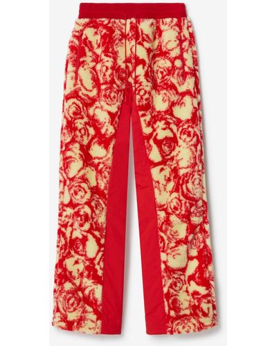Burberry Rose Fleece Track Pants - Red