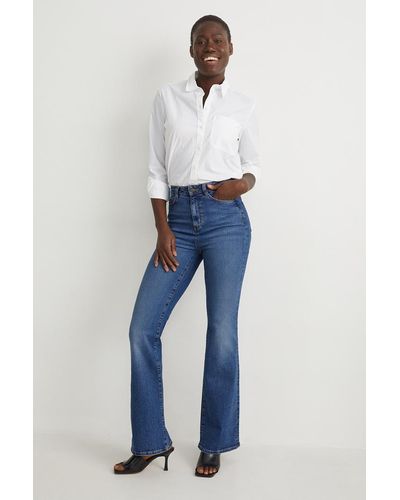 C&A Flared jeans-high waist-LYCRA® - Azul