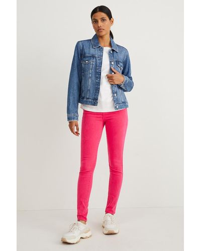 C&A Jegging Jeans-high Waist - Rood