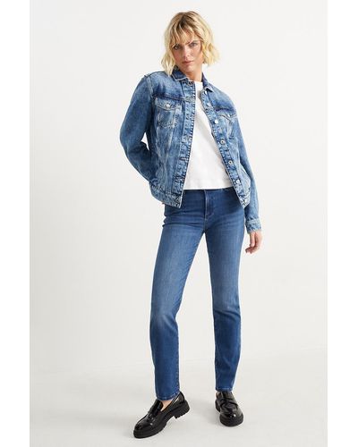 C&A Straight Jeans-mid Waist - Blauw