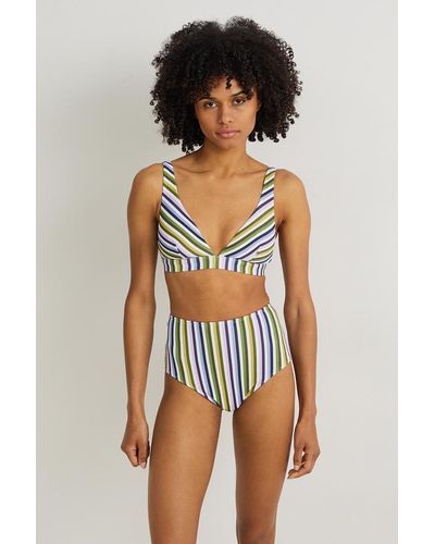 C&A Braguita de bikini-high waist-LYCRA® XTRA LIFETM-de rayas - Multicolor