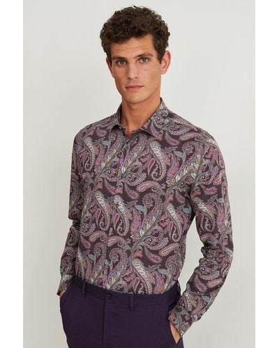 C&A Business-overhemd-slim Fit-cut Away-gemakkelijk Te Strijken - Meerkleurig