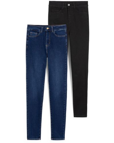 C&A Pack de 2-jegging jeans-high waist - Azul