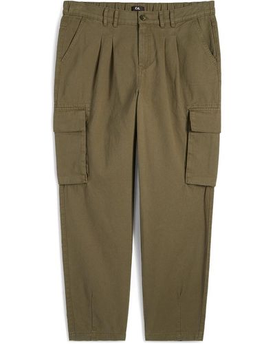 C&A Pantalón cargo-mid waist-straight fit - Verde