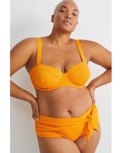 C&A Braguita de bikini con nudo-high waist-LYCRA® XTRA LIFETM - Naranja