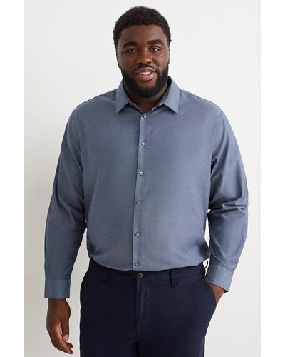 C&A Overhemd-regular Fit-kent-gemakkelijk Te Strijken - Blauw