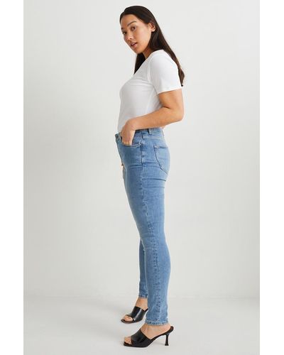 C&A Curvy jeans-high waist-skinny fit-LYCRA® - Azul