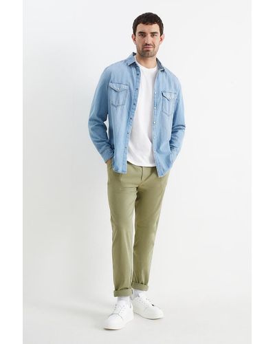 C&A Chino-tapered fit-Flex - Vert