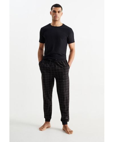 C&A Pyjamabroek-geruit - Zwart