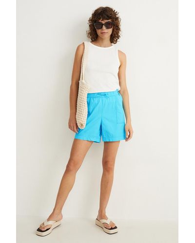 C&A Shorts-high waist - Azul