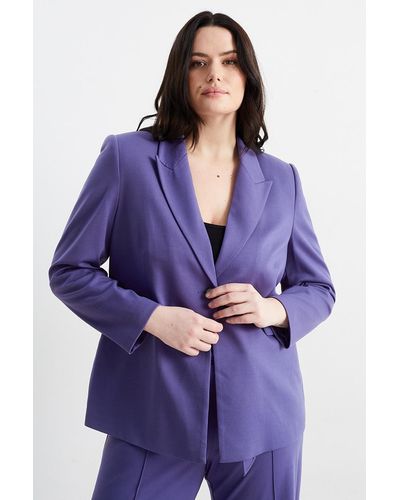 C&A Blazer-relaxed Fit - Paars