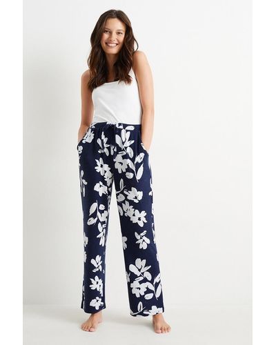 C&A Pantalón de pijama-de flores - Azul