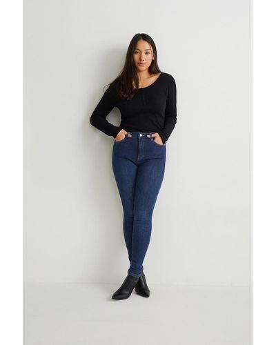 C&A Curvy jeans-high waist-skinny fit-LYCRA® - Azul