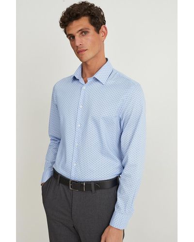 C&A Business-overhemd-regular Fit-kent-gemakkelijk Te Strijken - Blauw