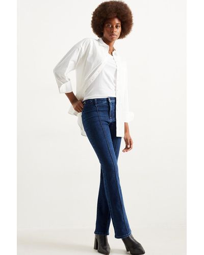 C&A Bootcut jeans-high waist - Azul