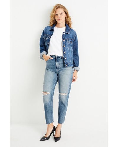 C&A Mom jeans-high waist - Azul