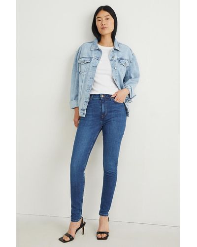 C&A Premium Denim by -skinny jeans-high waist - Azul